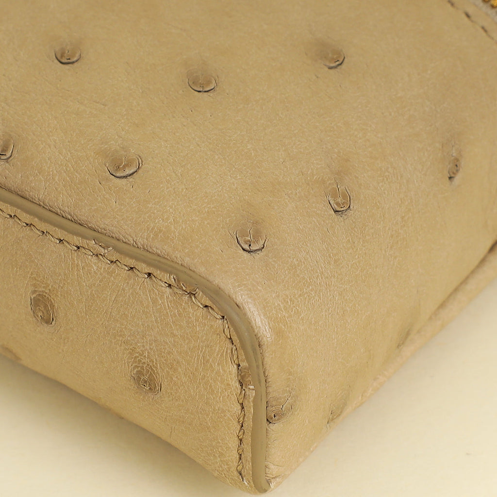 Loro Piana Galet Ostrich Extra Pocket Mini Pouch