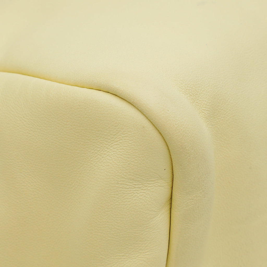 Loro Piana Cream Puffy Pouch Clutch Bag