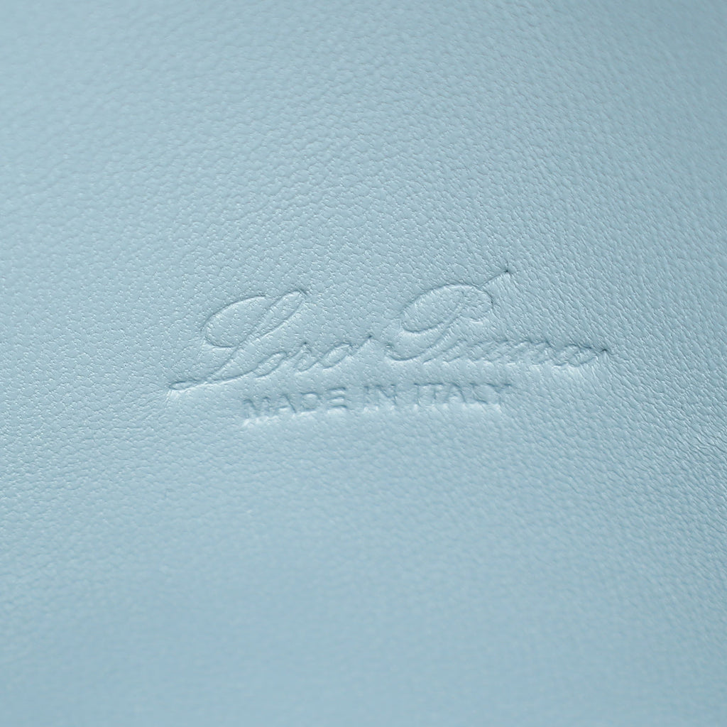 Loro Piana Blue Celadon Soft Shiny Alligator Extra Pocket Bag