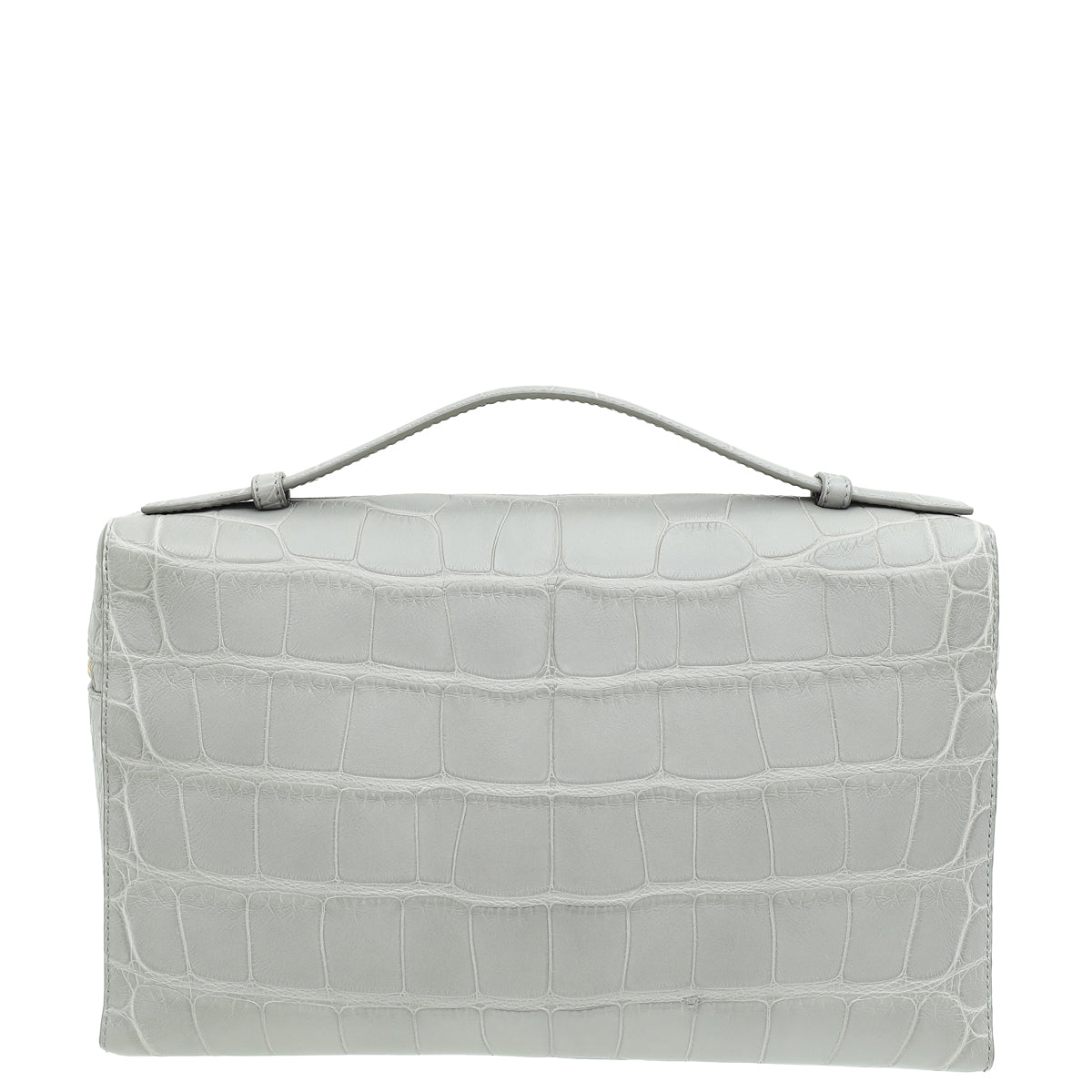 Loro Piana Eucalyptus Gray Soft Matte Alligator Extra Pocket Bag