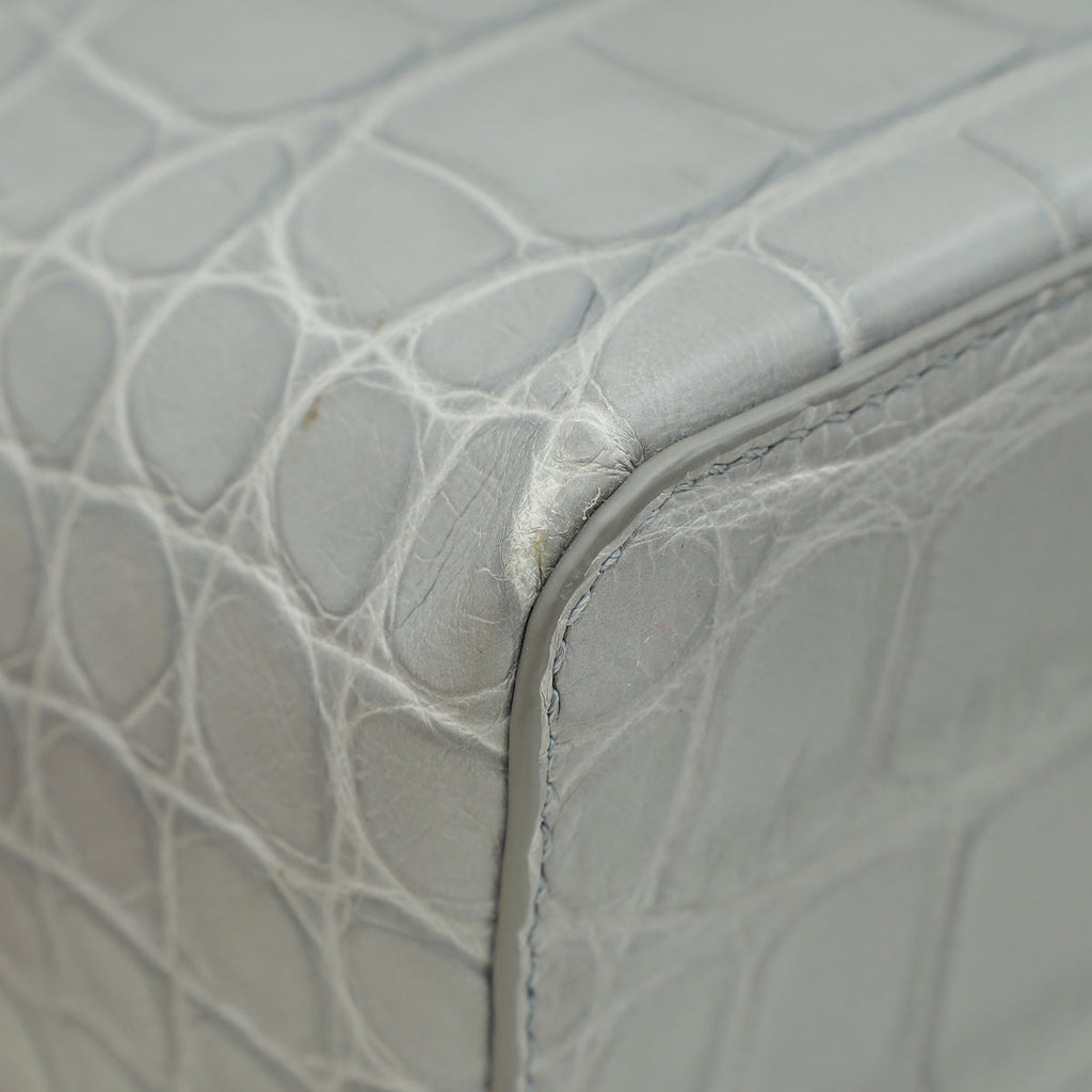 Loro Piana Eucalyptus Gray Soft Matte Alligator Extra Pocket Bag