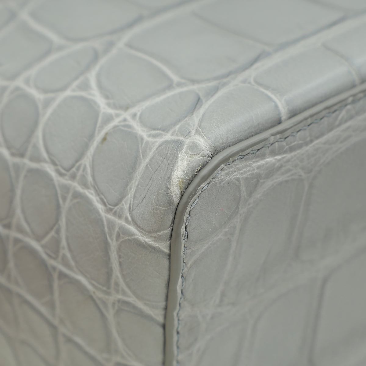Loro Piana Eucalyptus Gray Soft Matte Alligator Extra Pocket Bag