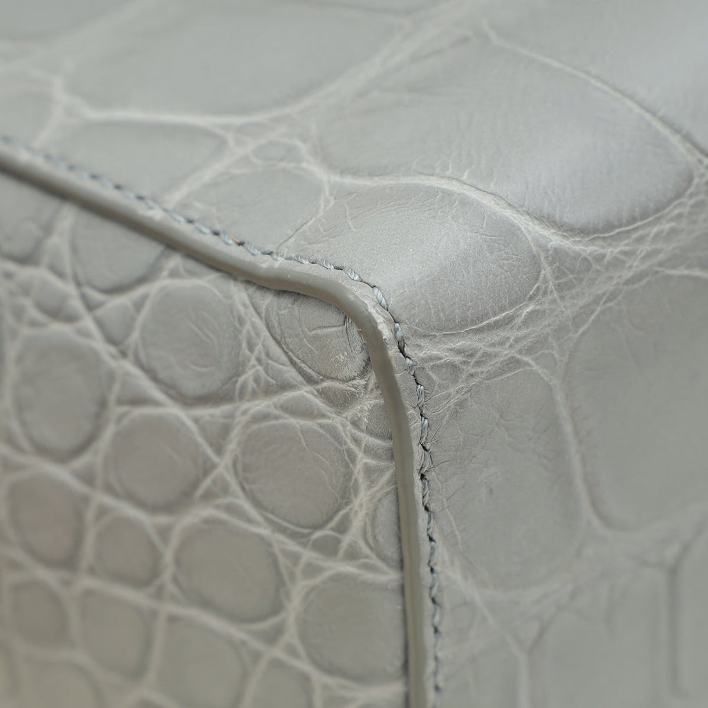 Loro Piana Eucalyptus Gray Soft Matte Alligator Extra Pocket Bag