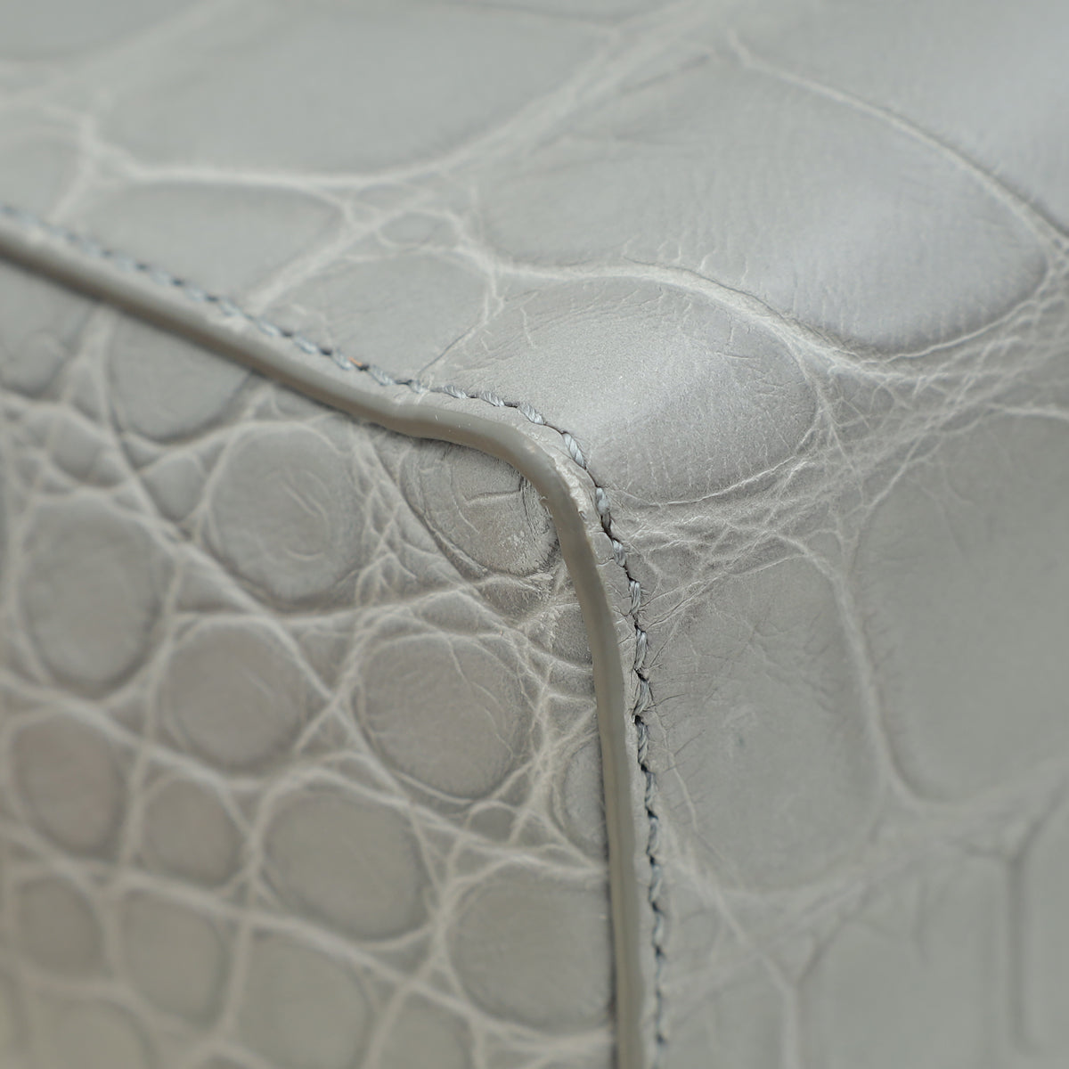 Loro Piana Eucalyptus Gray Soft Matte Alligator Extra Pocket Bag