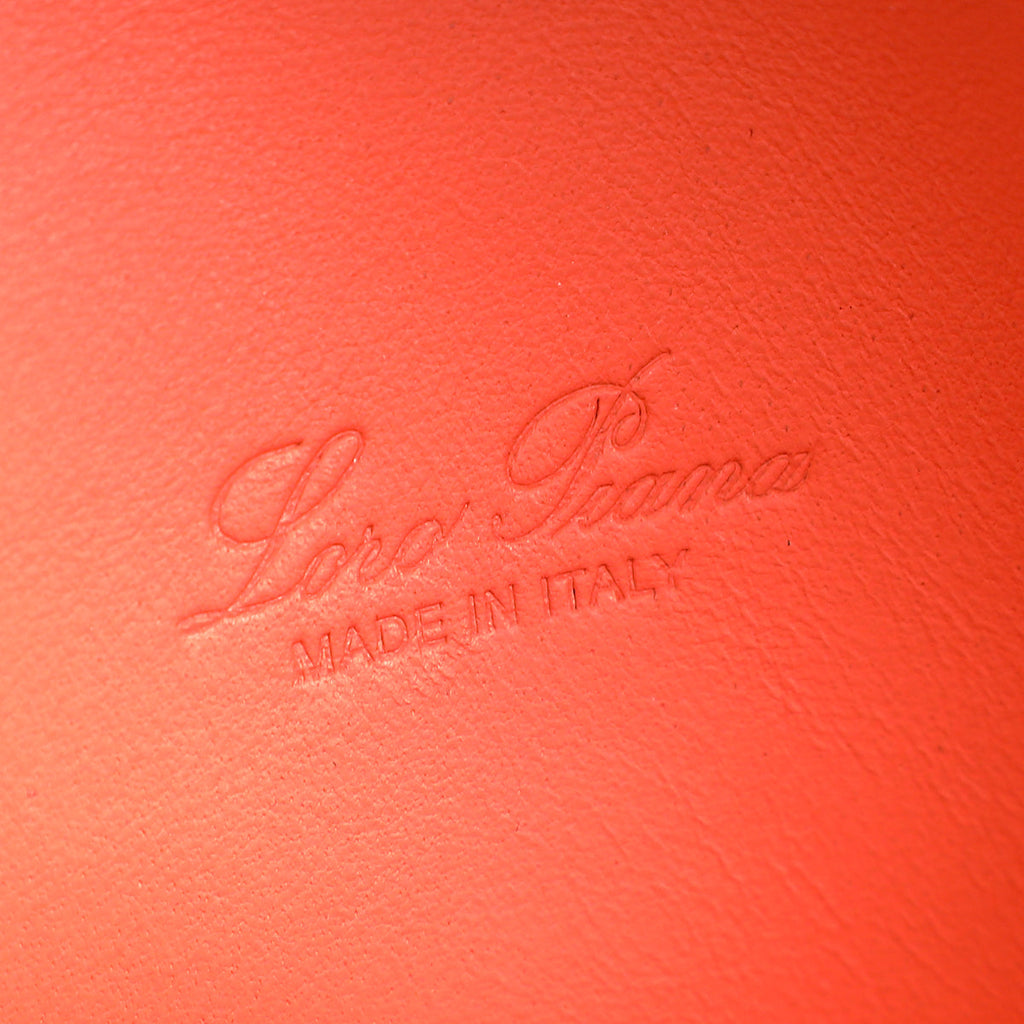 Loro Piana Orange Ostrich Extra Pocket L19 Bag
