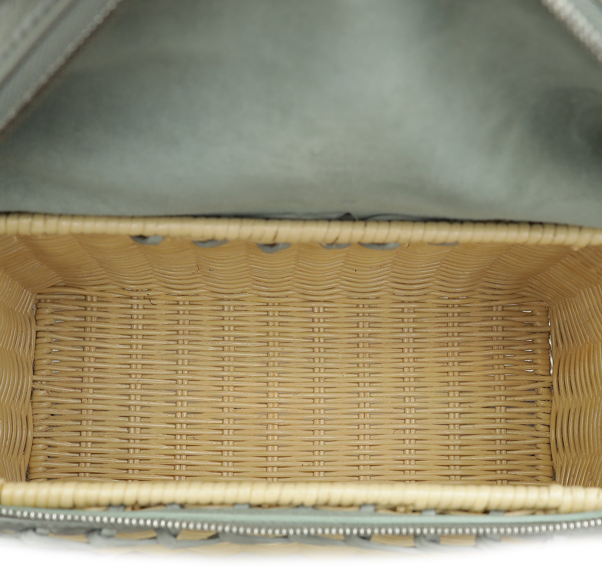 Loro Piana Bicolor Extra Pocket L19 Alligator Wicker Pouch