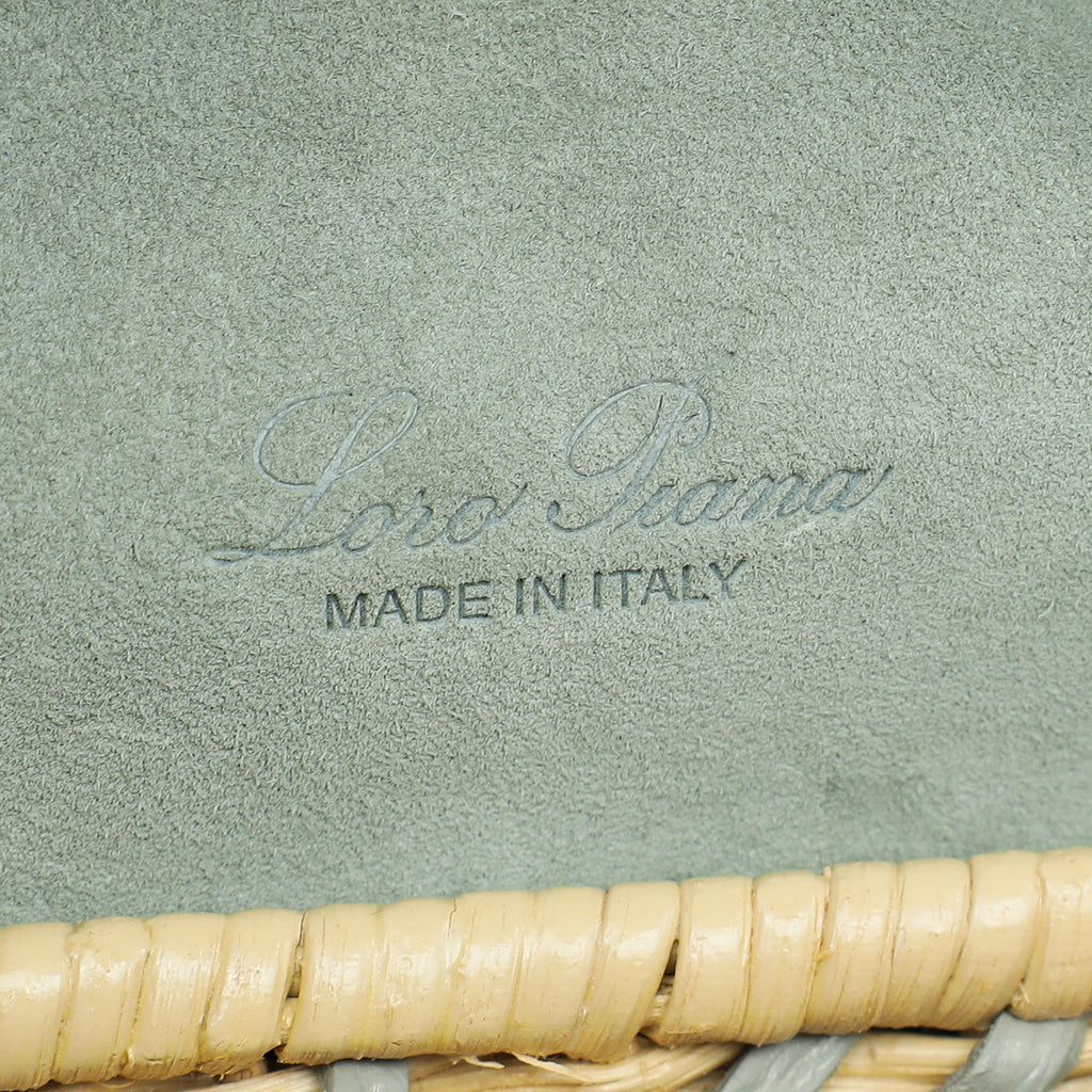 Loro Piana Bicolor Extra Pocket L19 Alligator Wicker Pouch