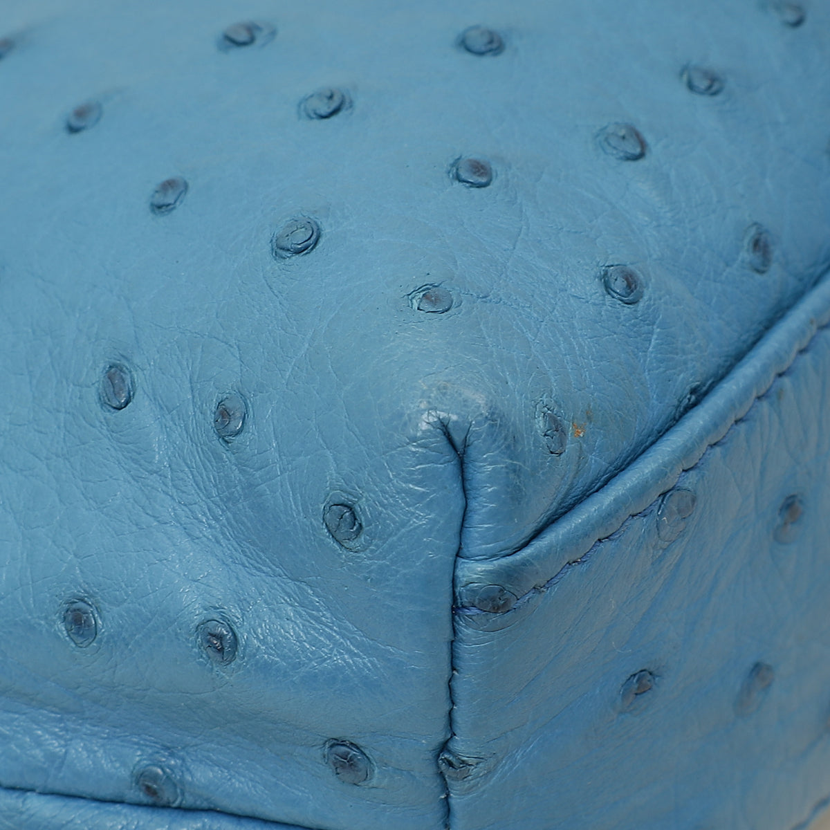 Loro Piana Blue Ostrich Extra Pocket L19 Bag