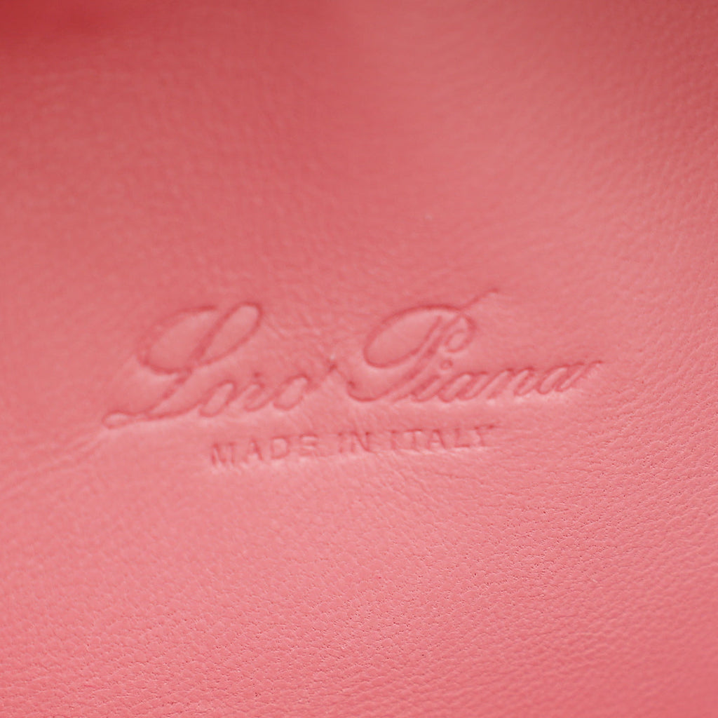 Loro Piana Pink Ostrich L19 Pouch Bag W/ Twilly