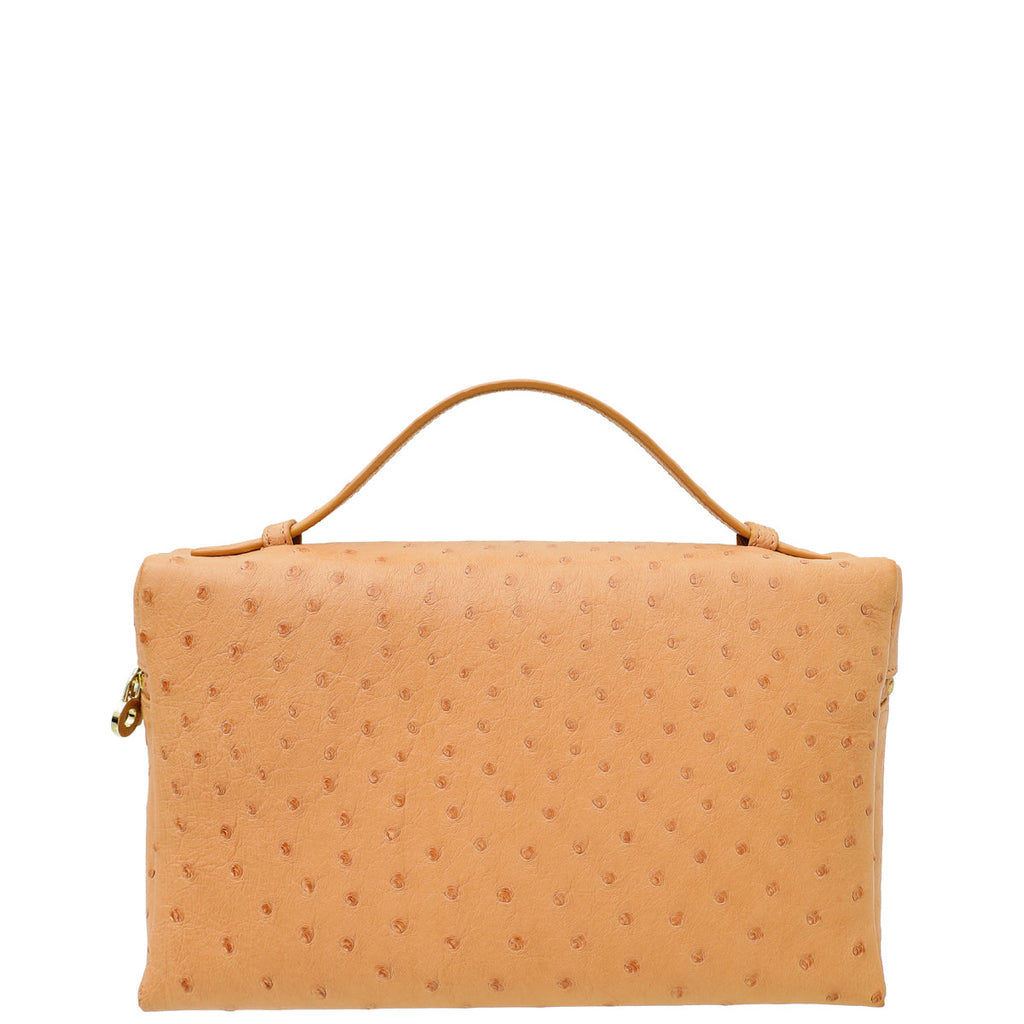 Loro Piana Ophelia Skin Ostrich Extra Pocket 27 Pouch