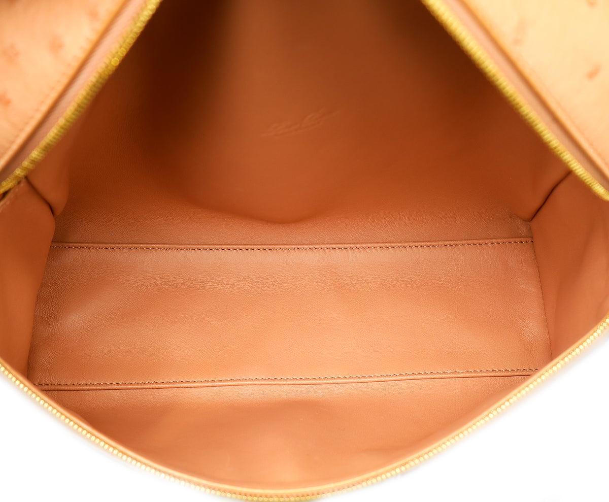 Loro Piana Ophelia Skin Ostrich Extra Pocket 27 Pouch