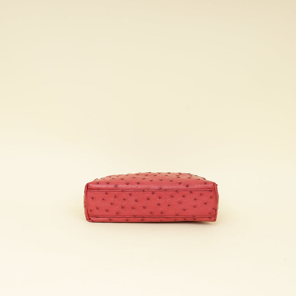Loro Piana Red Ostrich L19 Extra Pocket Pouch