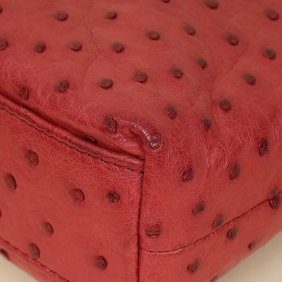Loro Piana Red Ostrich L19 Extra Pocket Pouch