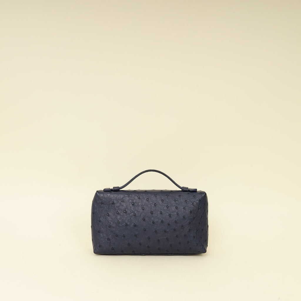 Loro Piana Blue Ostrich L19 Pouch