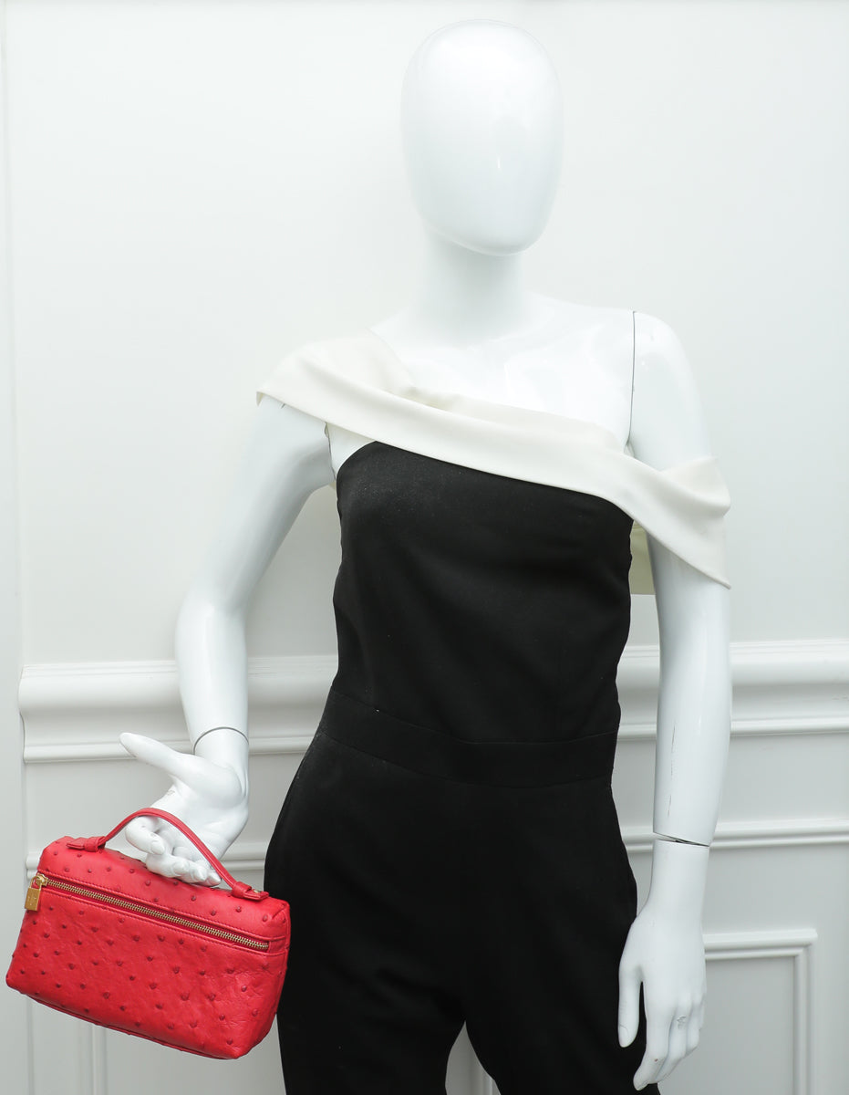 Loro Piana Red Ostrich L19 Pouch