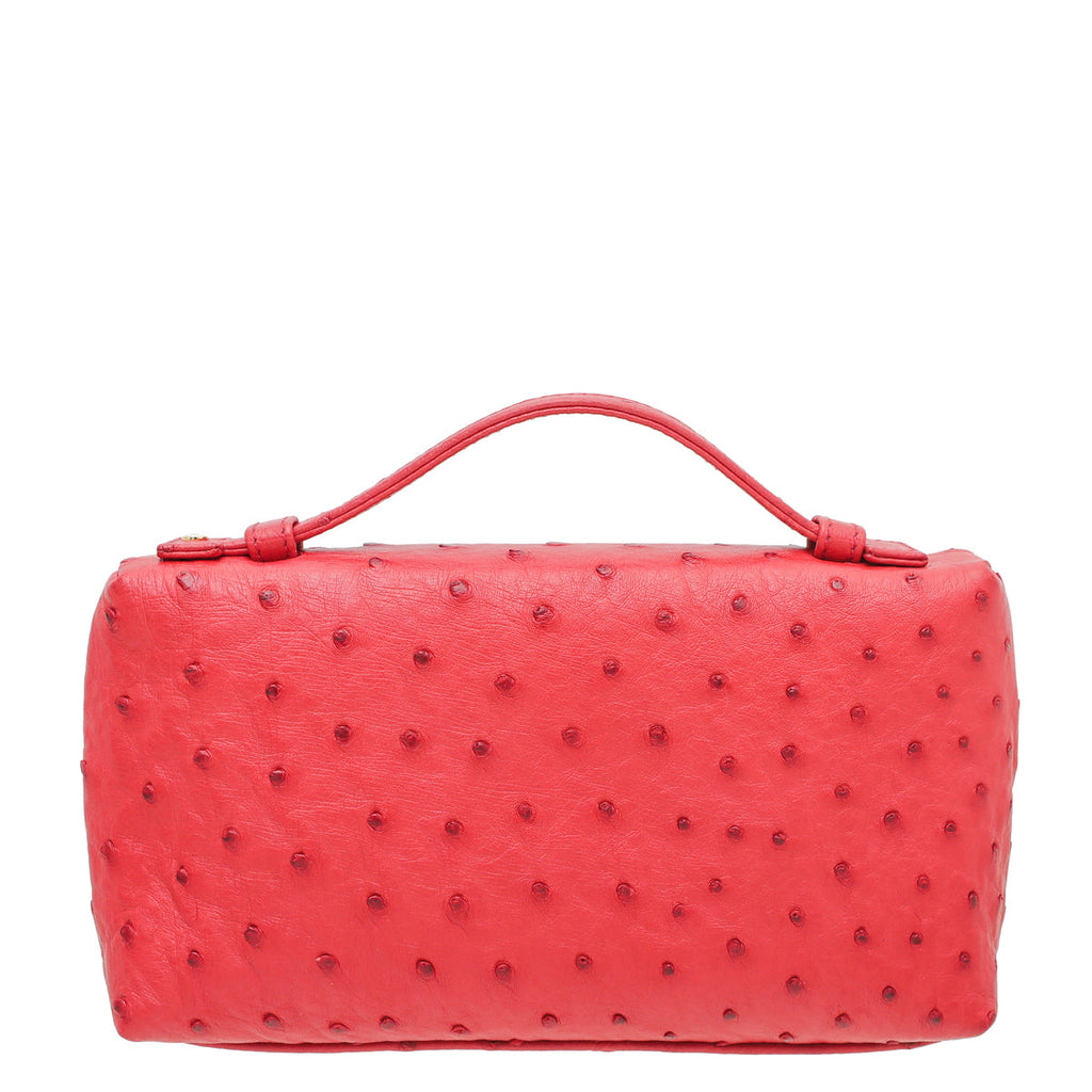 Loro Piana Red Ostrich L19 Pouch