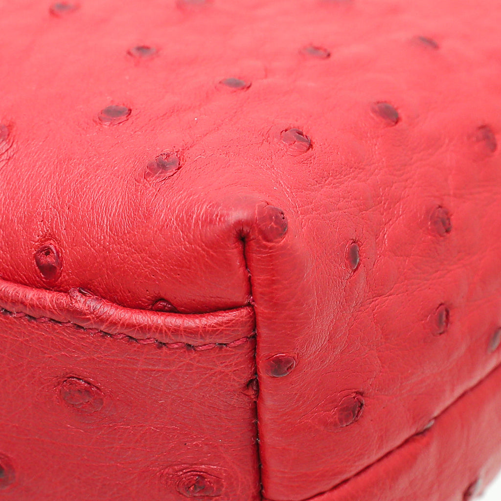Loro Piana Red Ostrich L19 Pouch