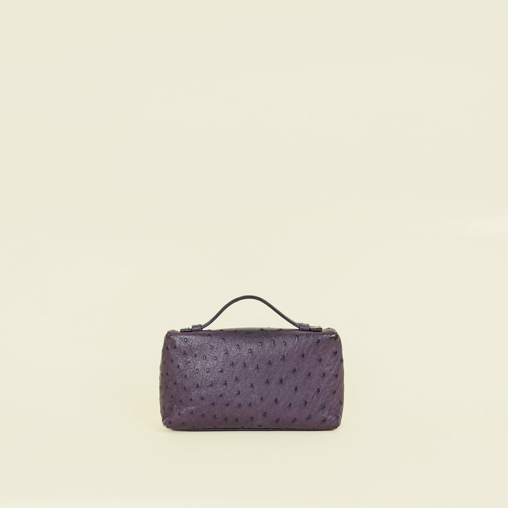 Loro Piana Violet Ostrich Extra Pocket L19