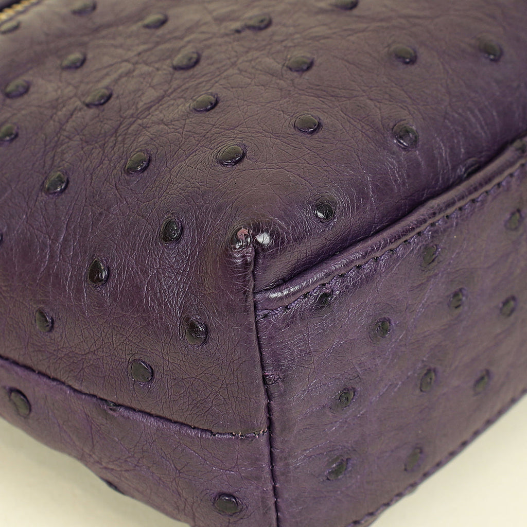 Loro Piana Violet Ostrich Extra Pocket L19