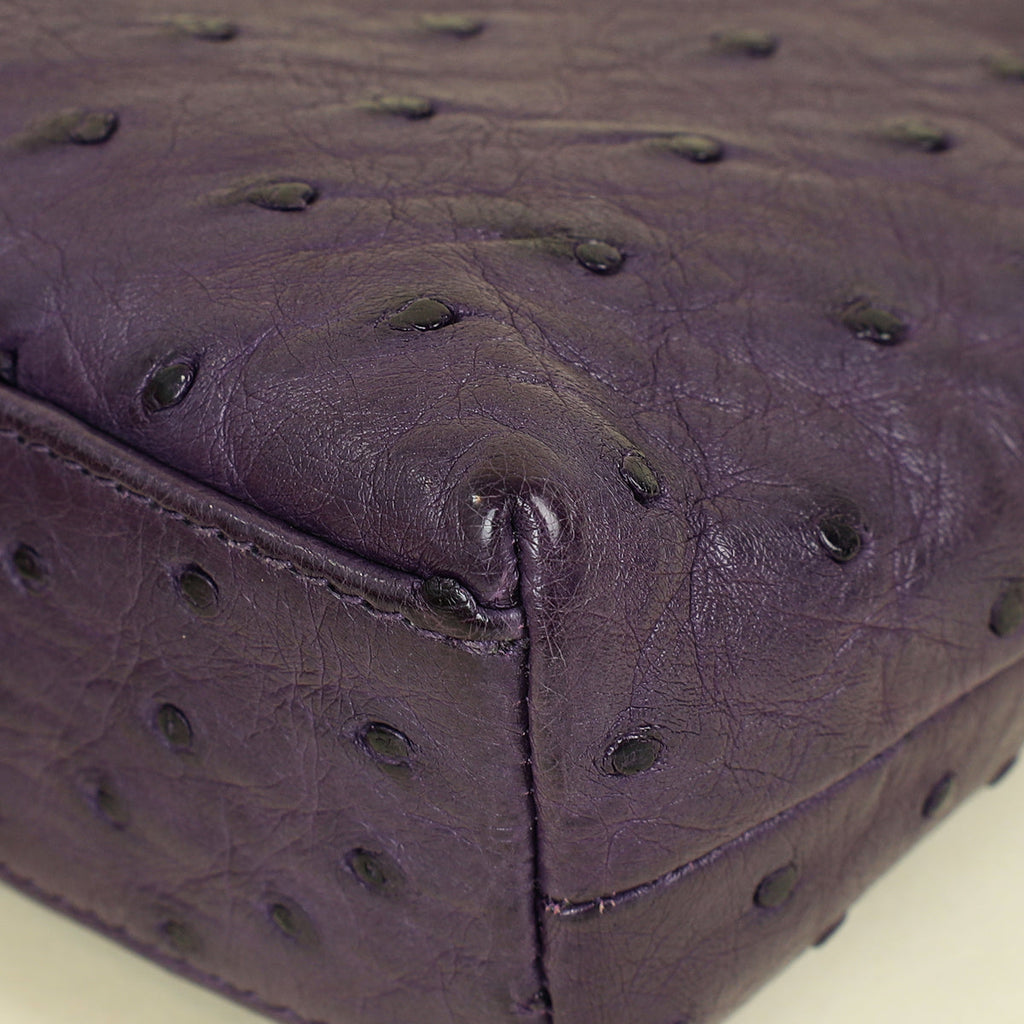 Loro Piana Violet Ostrich Extra Pocket L19