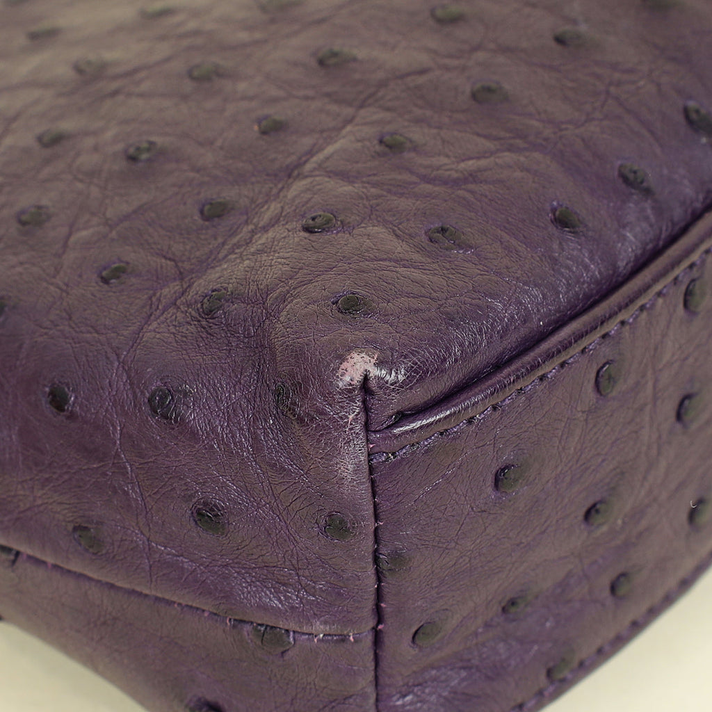 Loro Piana Violet Ostrich Extra Pocket L19