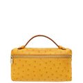 Loro Piana Yellow Ostrich Extra Pocket L19 Bag