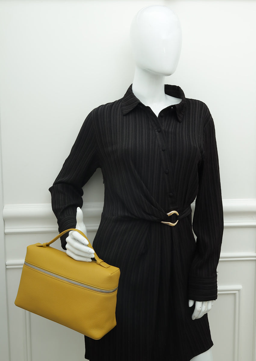 Loro Piana Mustard Yellow Extra Pocket 27 Bag