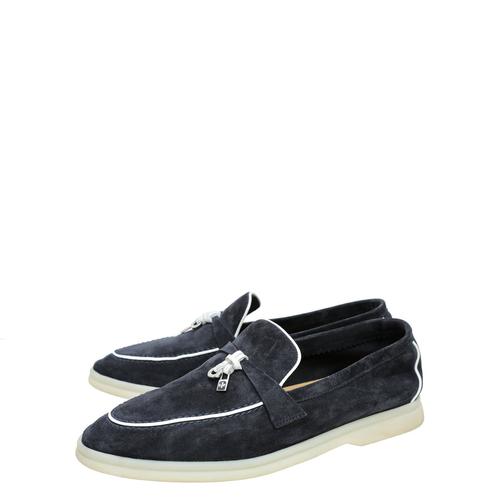 Loro Piana Bicolor Summer Charms Moccasin 39
