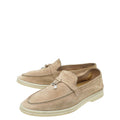 Loro Piana Pink Sand Summer Charms Walk Loafers 38.5