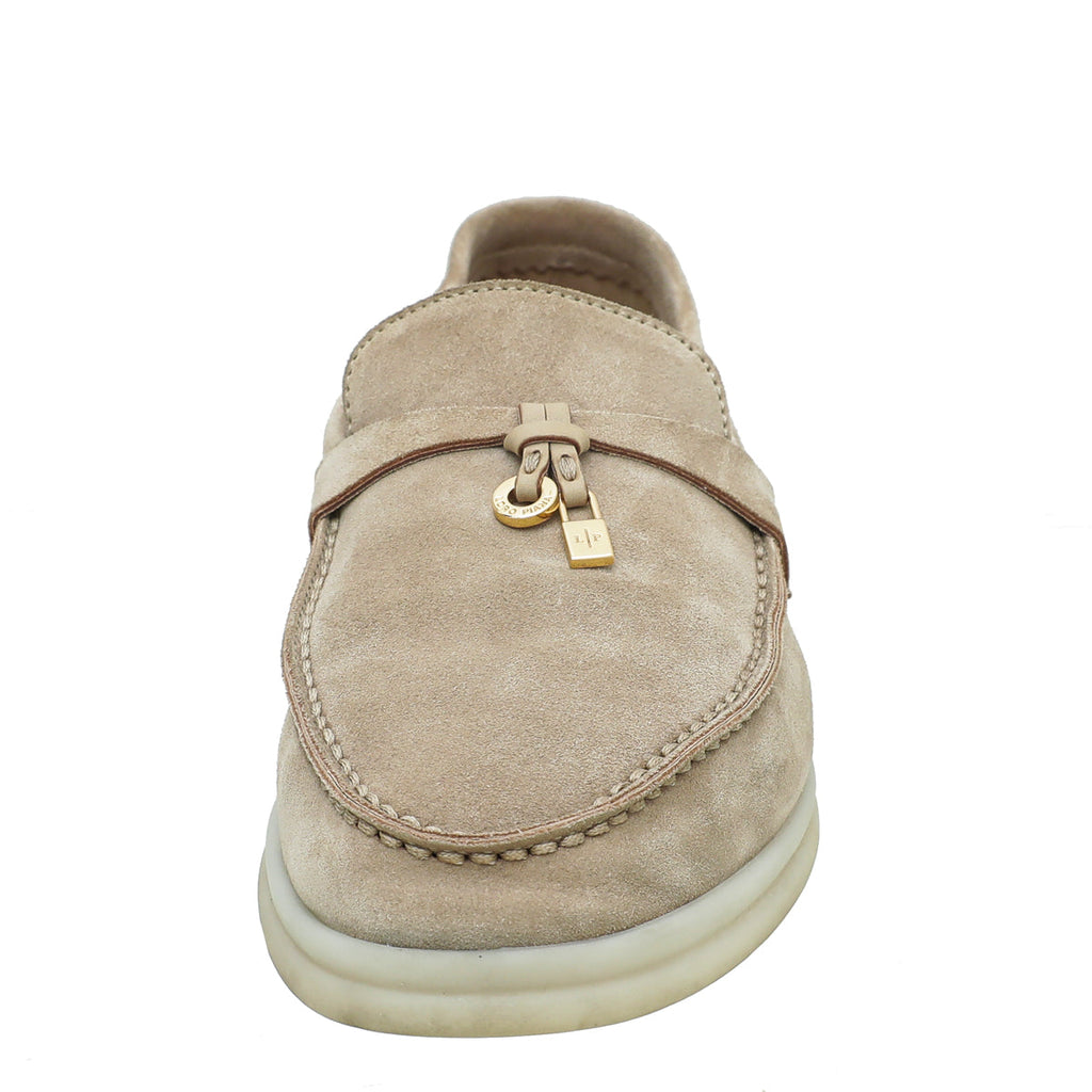 Loro Piana Sandstone Summer Charm Walk Loafers 36