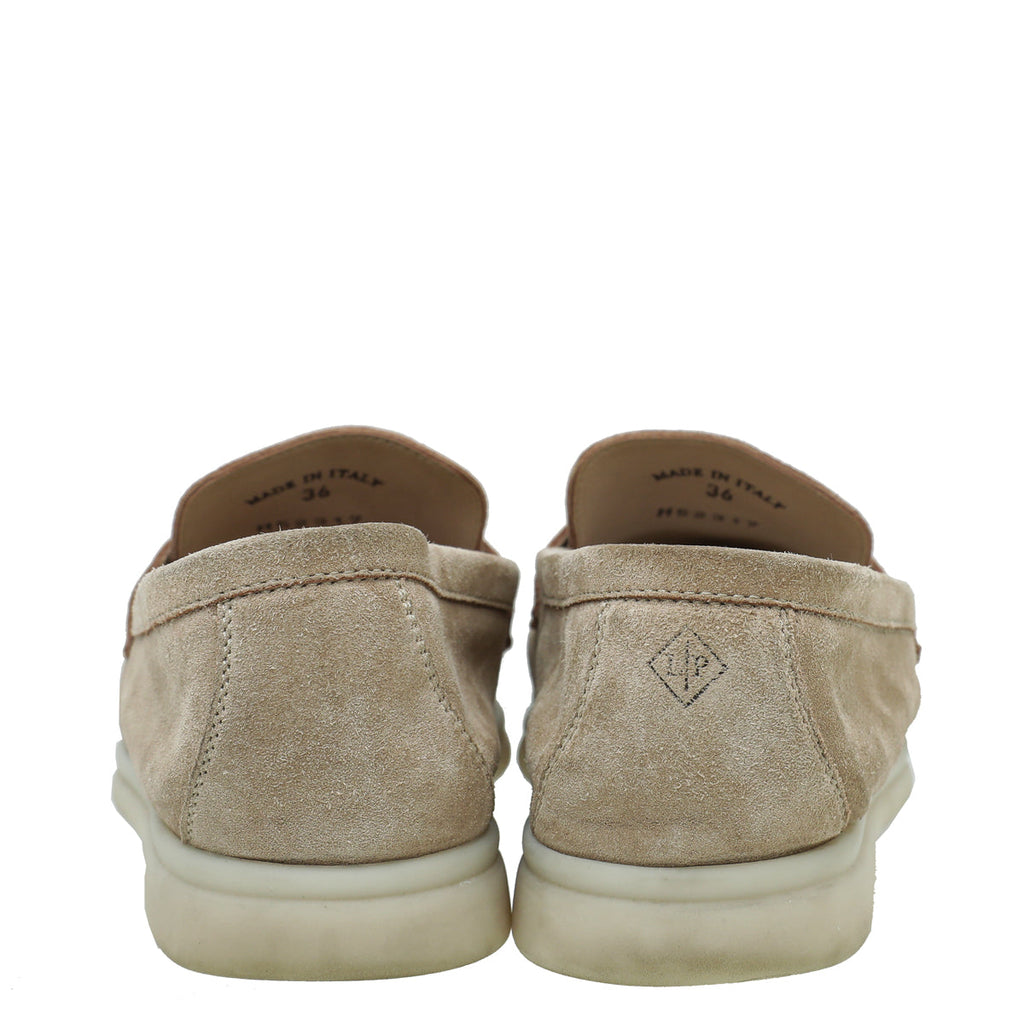 Loro Piana Sandstone Summer Charm Walk Loafers 36