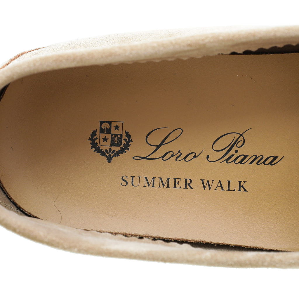 Loro Piana Sandstone Summer Charm Walk Loafers 36