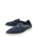 Loro Piana Navy Blue Summer Charms Moccasin Loafer 41.5