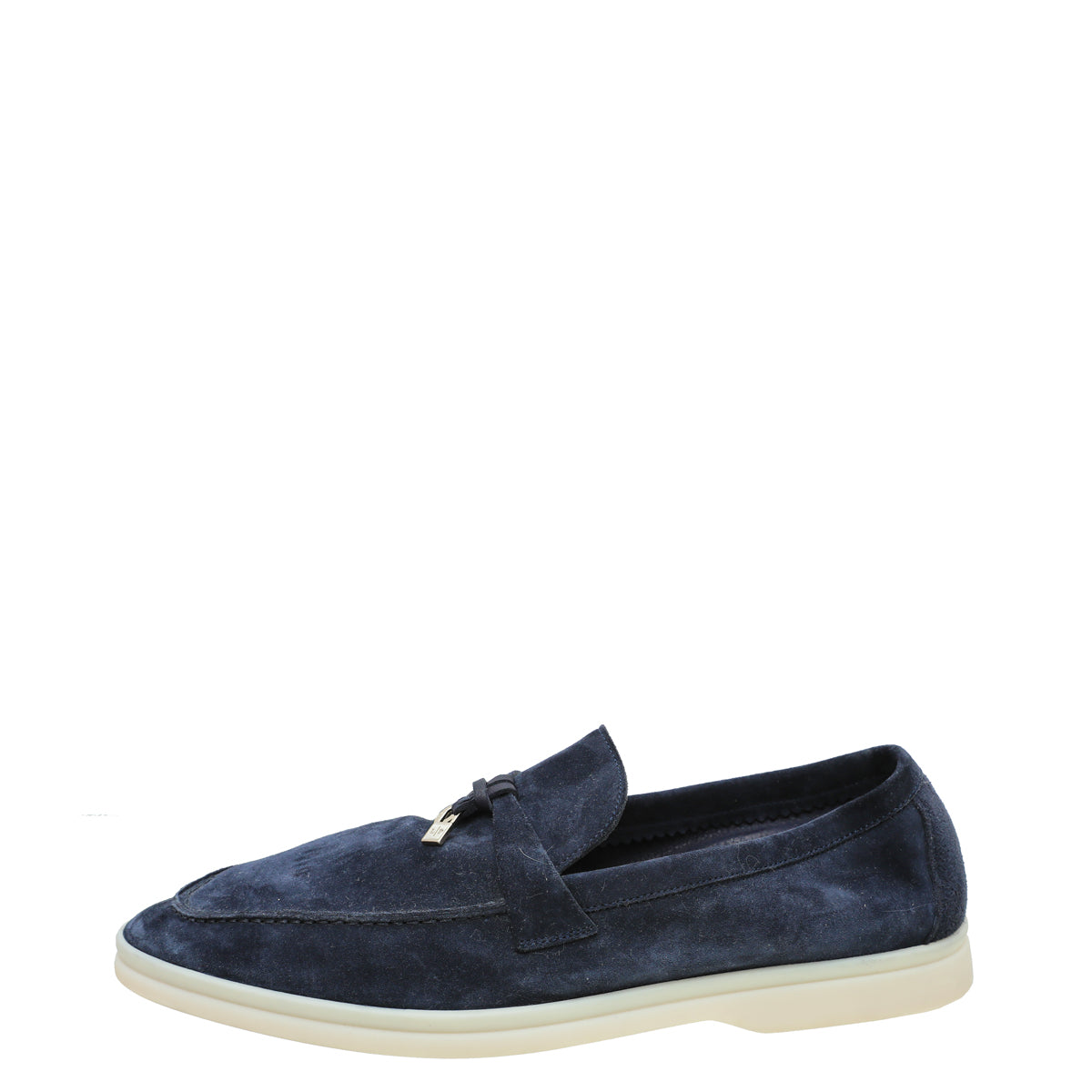 Loro Piana Navy Blue Summer Charms Moccasin Loafer 41.5