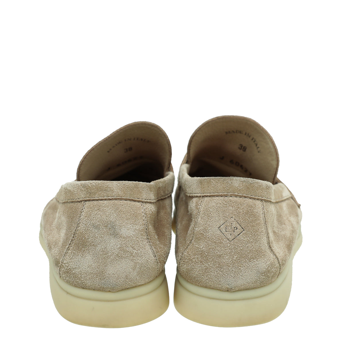 Loro Piana Sandstone Summer Charm Walk Loafers 38
