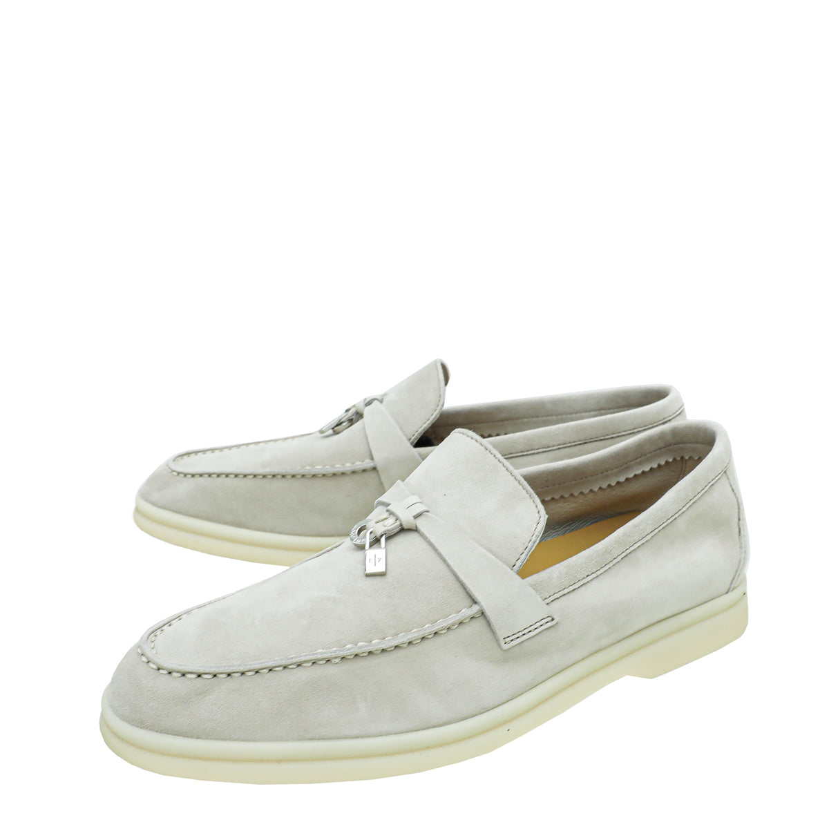 Loro Piana Pearl Powder Summer Charms Moccasin 38