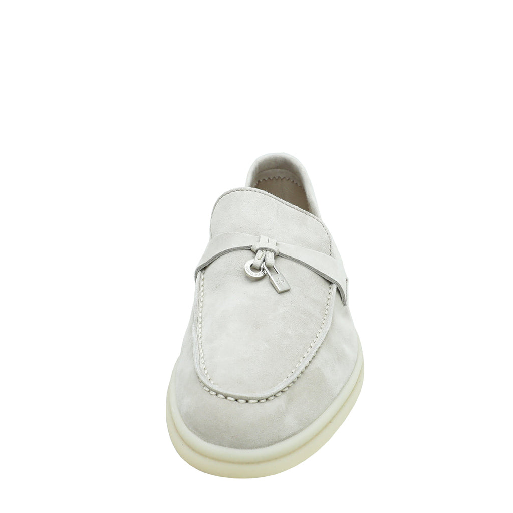 Loro Piana Pearl Powder Summer Charms Moccasin 38