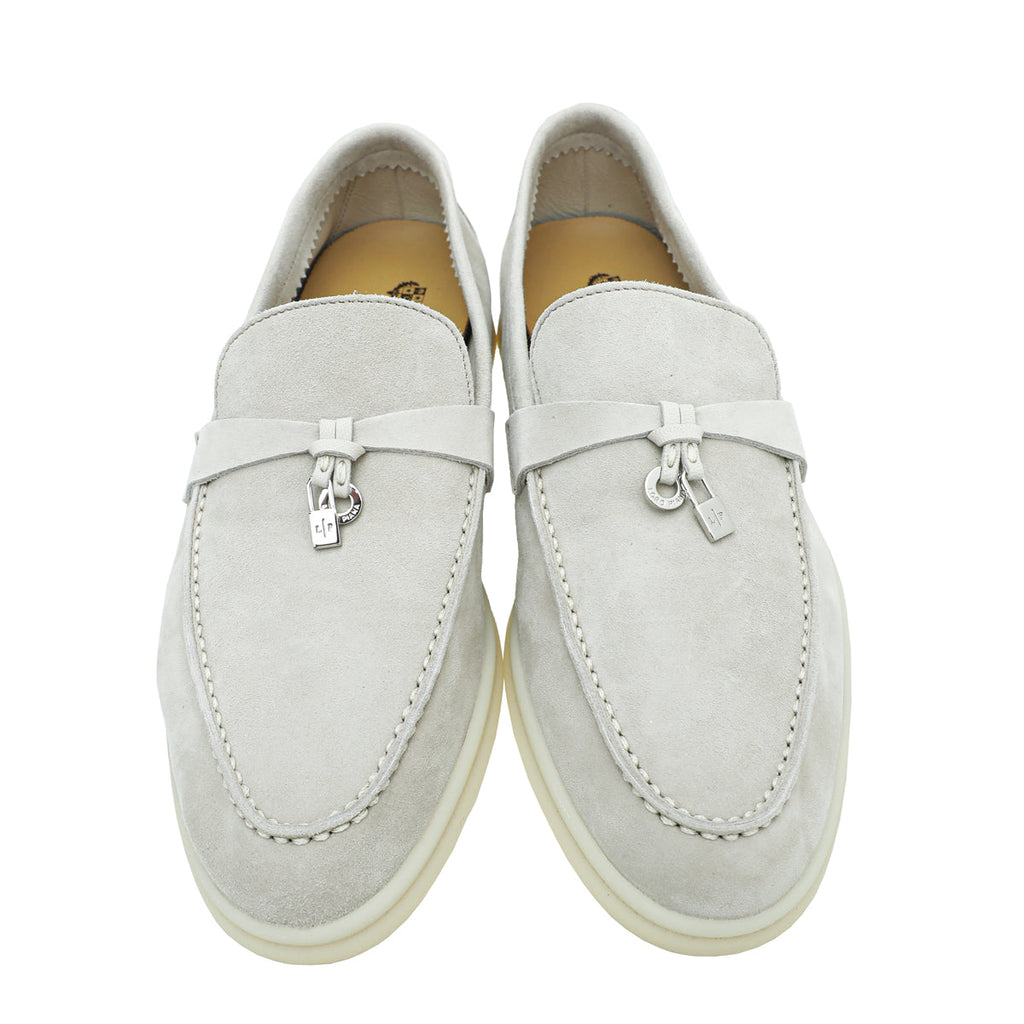 Loro Piana Pearl Powder Summer Charms Moccasin 38