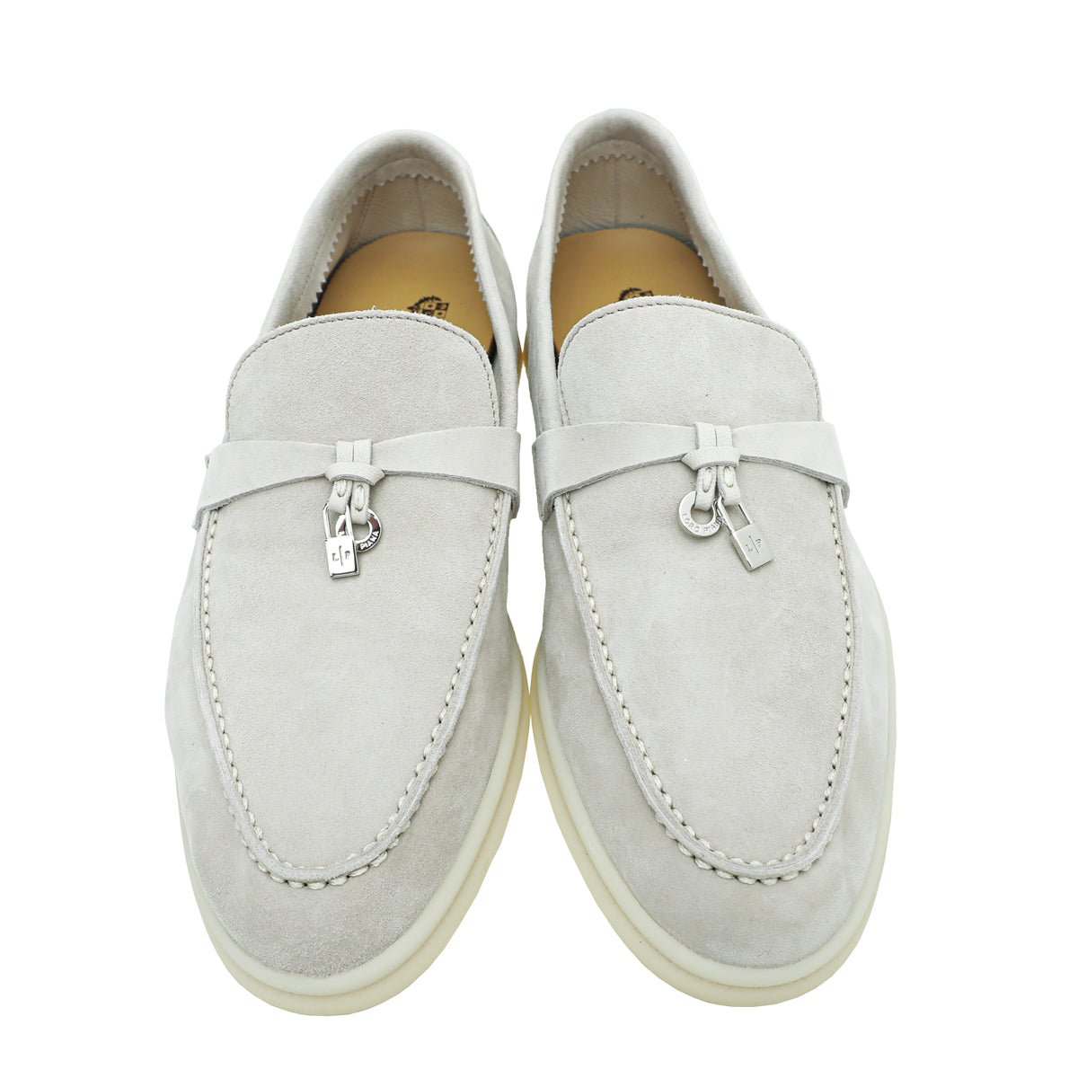 Loro Piana Pearl Powder Summer Charms Moccasin 38