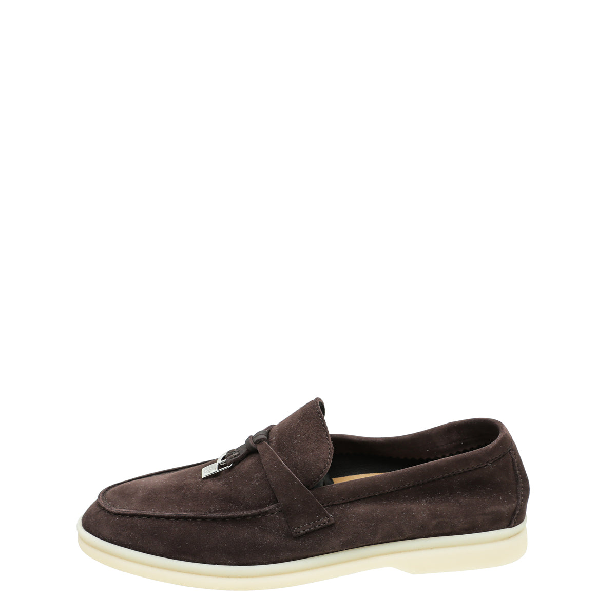 Loro Piana Chocolate Summer Charm Walk Loafers 36