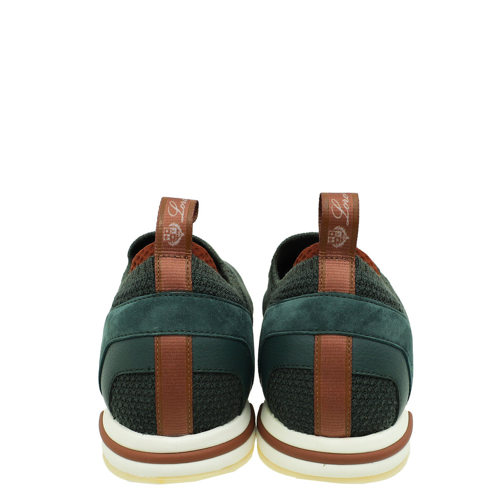 Loro Piana Agano Green 360 LP Microfibre Slip On Sneaker 36.5