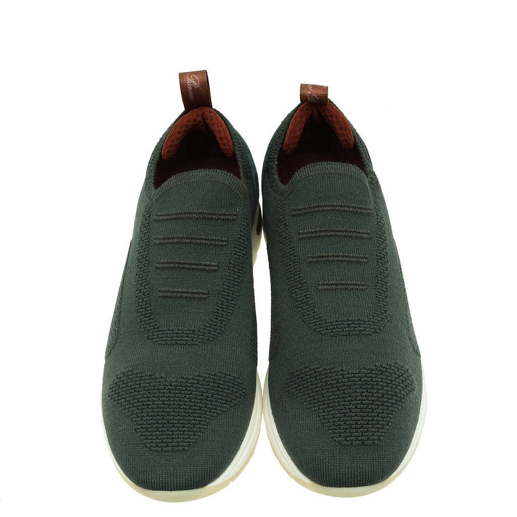 Loro Piana Agano Green 360 LP Microfibre Slip On Sneaker 36.5