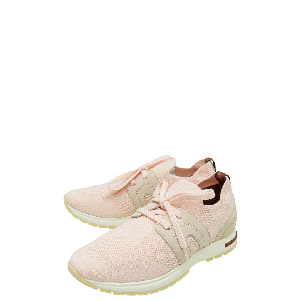 Loro Piana Pink Sand Lady Flexy Walk Sneaker 36.5