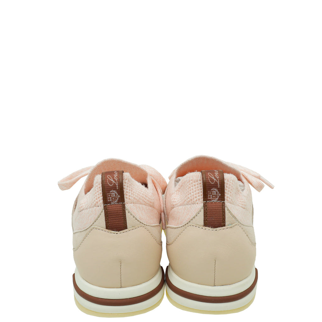 Loro Piana Pink Sand Lady Flexy Walk Sneaker 36.5