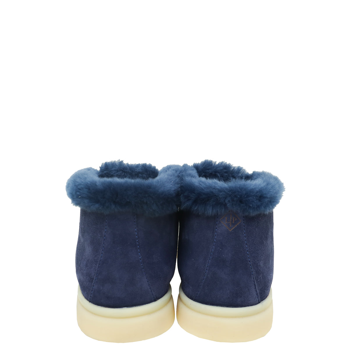 Loro Piana Midnight Blue Suede Fur Open Walk Chukka Boots 37