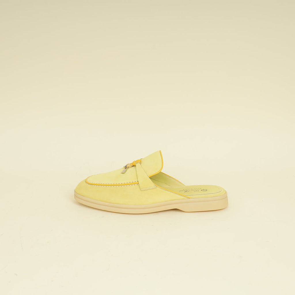 Loro Piana Yellow Babouche Charms Walk Loafer 39