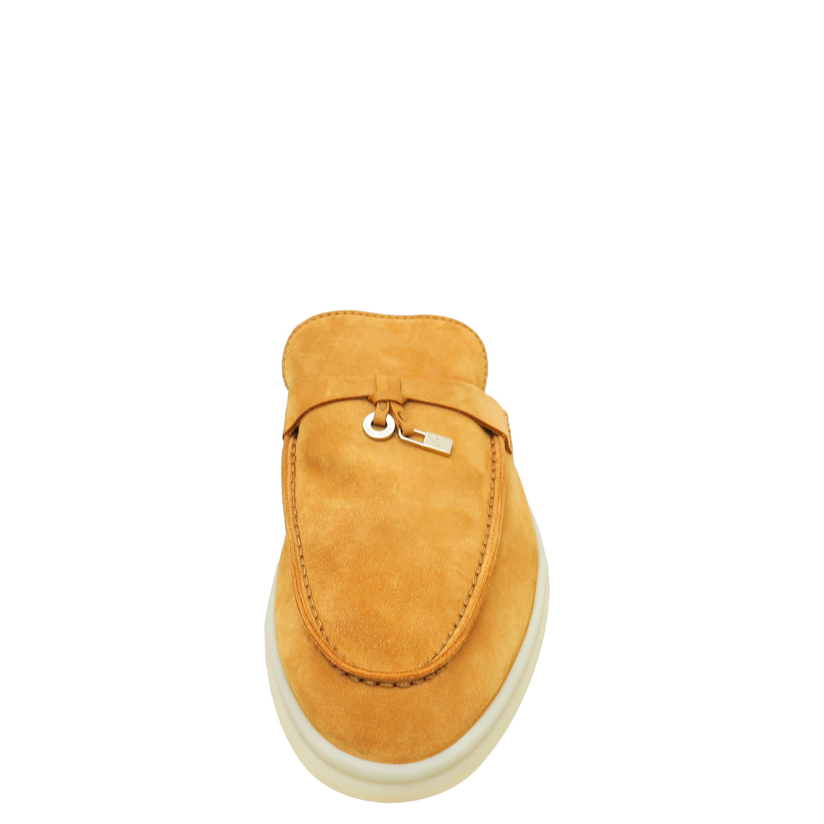 Loro Piana Dark Gold Suede Nautical Charms Walk Babouche Loafers 40
