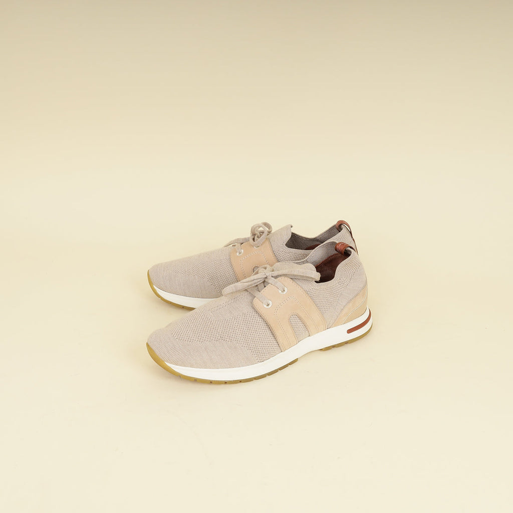 Loro Piana Beige Melange 360 LP Lady Flexy Walk Sneaker 40