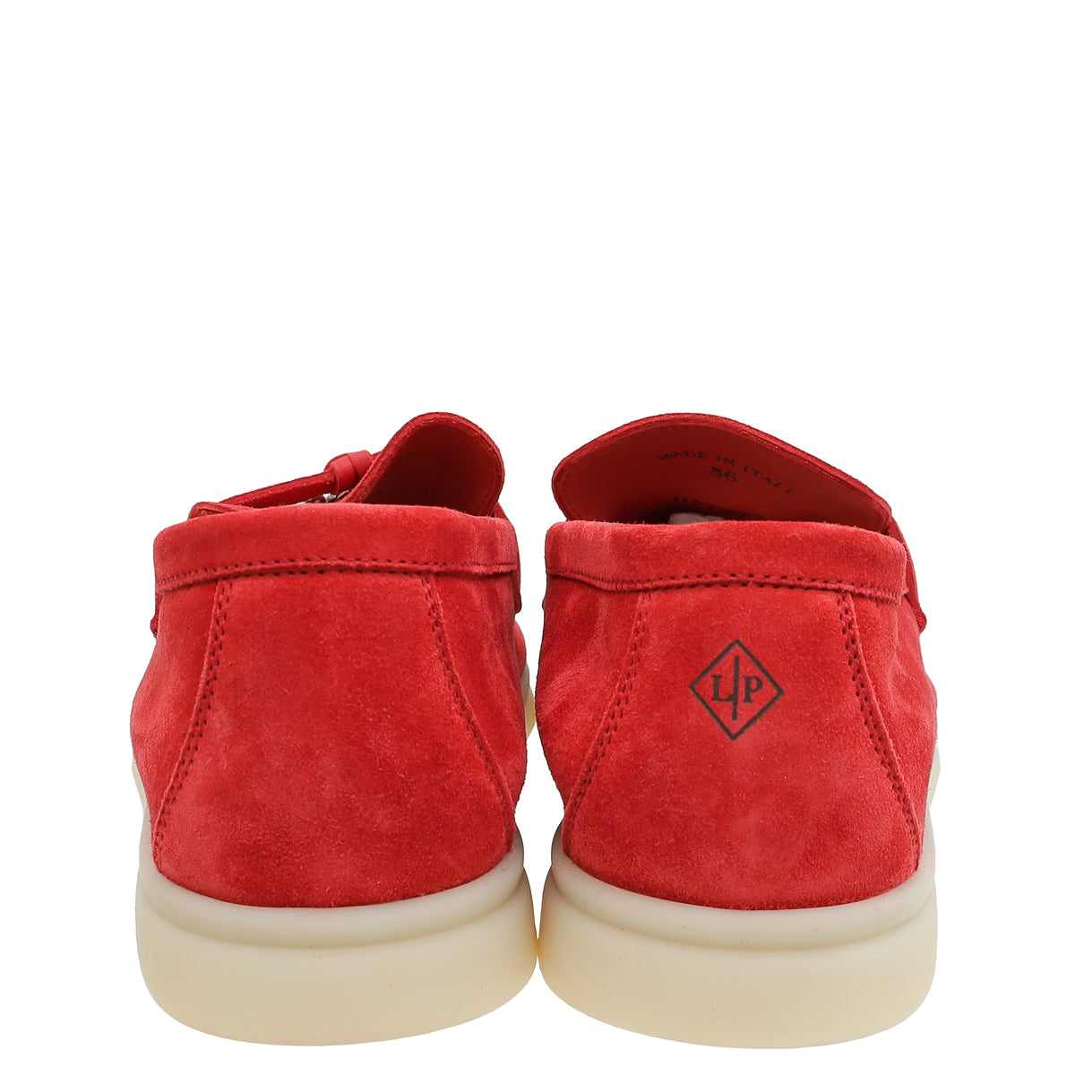 Loro Piana Tango Red Summer Charms Walk Loafer W/ Loro Piana My Charm 36