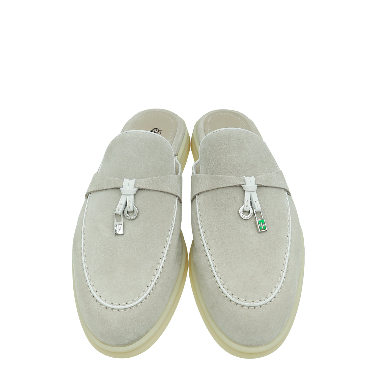 Loro Piana Powder Pearl Charms Walk Babouche Loafer 38.5
